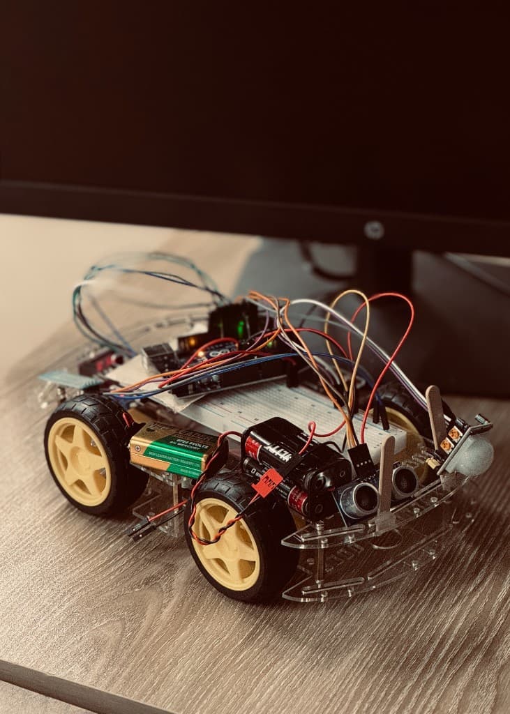 built a robot that finds fires. it also occasionally finds walls.